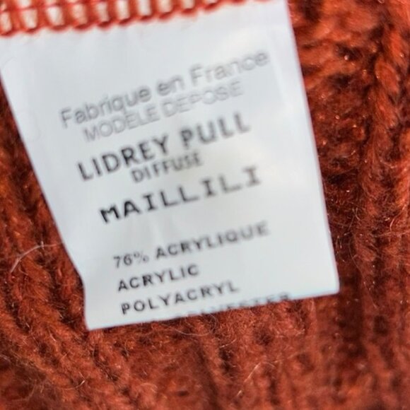 Rust Cardigan Sweater Maililli FRANCE paris M FALL - Picture 4 of 7
